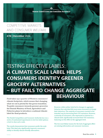 Testing Effective Labels: A Climate Scale Label Helps Consumers Identify Greener Grocery Alternatives – But Fails To Change Aggregate Behaviour